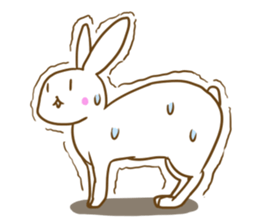 Deformed white rabbits sticker #10130069