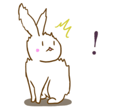 Deformed white rabbits sticker #10130070