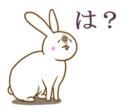 Deformed white rabbits sticker #10130072