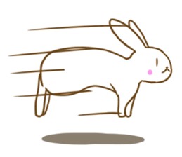 Deformed white rabbits sticker #10130077