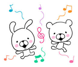 Bear to any time2 & rabbit sticker #10130540