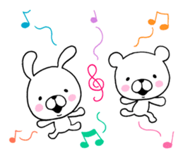 Bear to any time2 & rabbit sticker #10130540