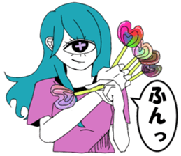 CYCLOPS GIRL 2 sticker #10130995