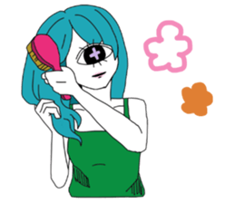 CYCLOPS GIRL 2 sticker #10130997