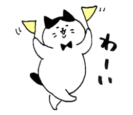 Fat cats, SHIRO and HACHIWARE. sticker #10131214