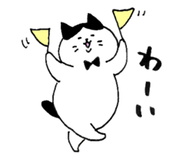 Fat cats, SHIRO and HACHIWARE. sticker #10131214