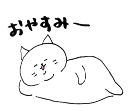 Fat cats, SHIRO and HACHIWARE. sticker #10131239