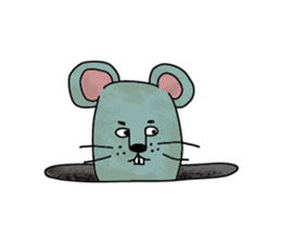 Cat and mouse. sticker #10132446