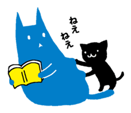 Black & Blue Best Friend Cats sticker #10132503