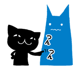 Black & Blue Best Friend Cats sticker #10132504