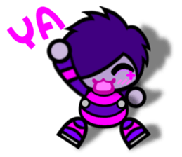 Purple Joker robot 2 sticker #10133440