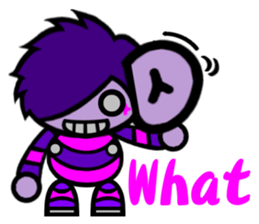 Purple Joker robot 2 sticker #10133442