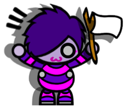 Purple Joker robot 2 sticker #10133444