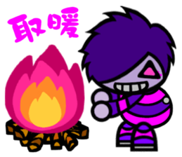 Purple Joker robot 2 sticker #10133450