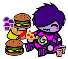 Purple Joker robot 2 sticker #10133451