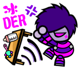Purple Joker robot 2 sticker #10133452