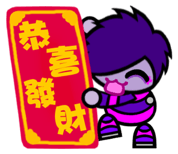Purple Joker robot 2 sticker #10133455