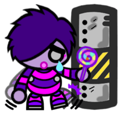 Purple Joker robot 2 sticker #10133457