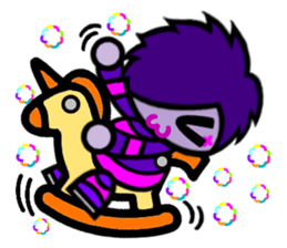 Purple Joker robot 2 sticker #10133461