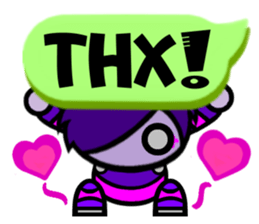 Purple Joker robot 2 sticker #10133463