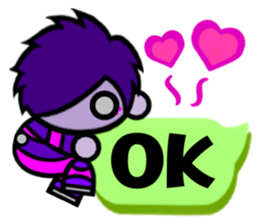 Purple Joker robot 2 sticker #10133464