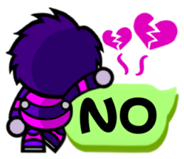 Purple Joker robot 2 sticker #10133465