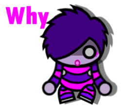 Purple Joker robot 2 sticker #10133466