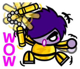 Purple Joker robot 2 sticker #10133470