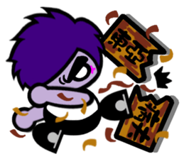 Purple Joker robot 2 sticker #10133471