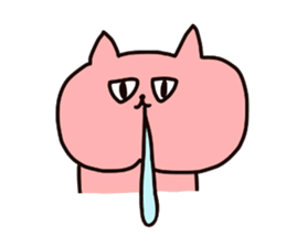 Nyanko who jaw is broken sticker #10133601