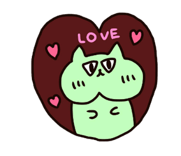 Nyanko who jaw is broken sticker #10133610