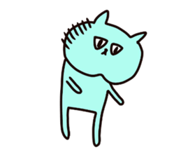 Nyanko who jaw is broken sticker #10133616