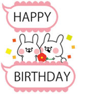 A pretty balloon and small rabbit. sticker #10135159