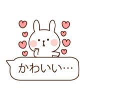 Balloon cute rabbit sticker #10136539
