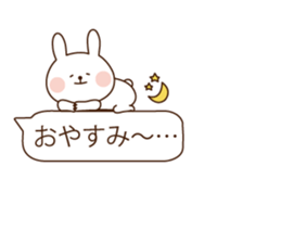 Balloon cute rabbit sticker #10136558