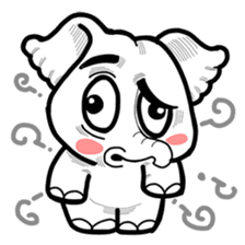 Cute little elephant sticker #10137003