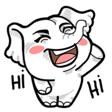 Cute little elephant sticker #10137006