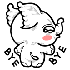 Cute little elephant sticker #10137007