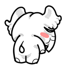 Cute little elephant sticker #10137008