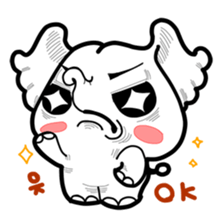 Cute little elephant sticker #10137017