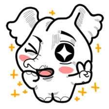 Cute little elephant sticker #10137019