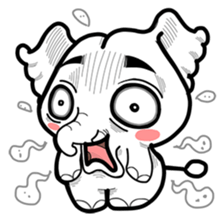 Cute little elephant sticker #10137020