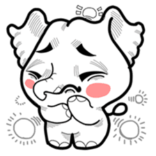 Cute little elephant sticker #10137021