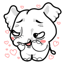 Cute little elephant sticker #10137025