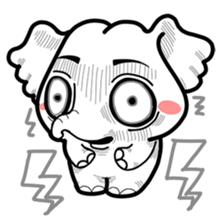 Cute little elephant sticker #10137031