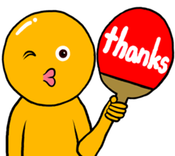 Table Tennis ball Man sticker #10137405