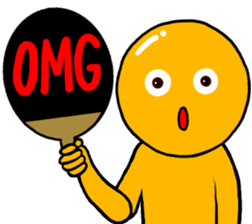 Table Tennis ball Man sticker #10137421