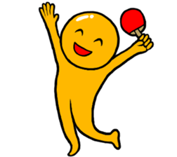 Table Tennis ball Man sticker #10137430