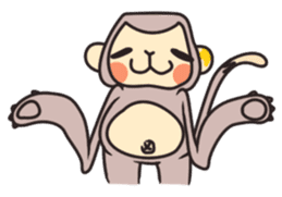 gibbon monkey Aidan sticker #10137720