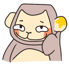 gibbon monkey Aidan sticker #10137721